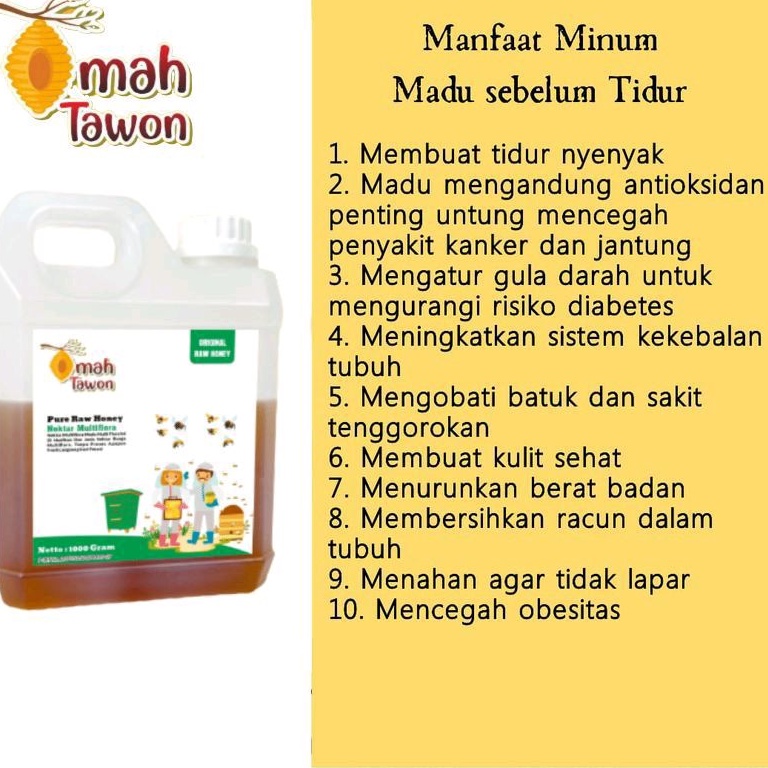 Madu Sehat Murni Nectar Multiflora Pure Raw Honey Netto 5kg