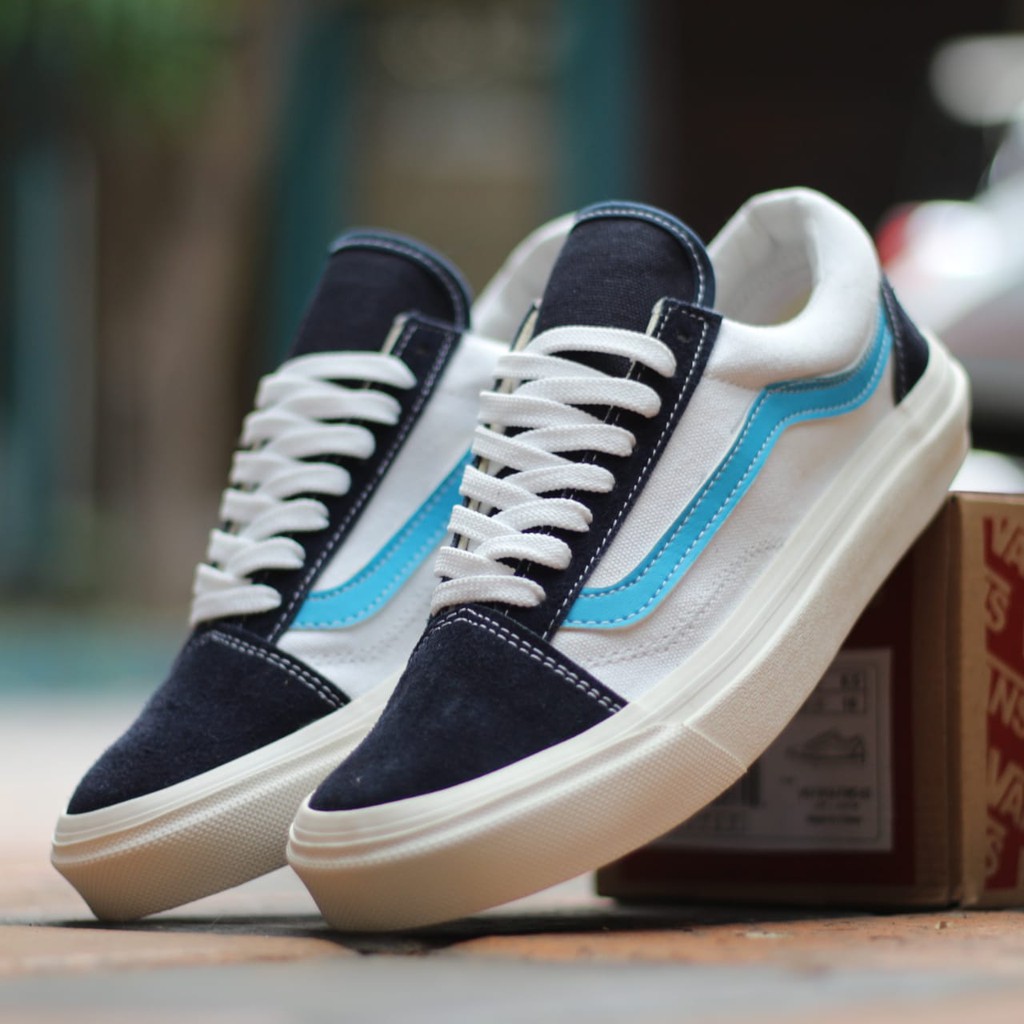 Vans old skool vintage white blue new arrivals