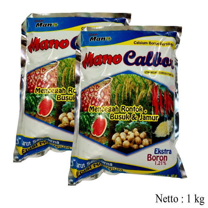 Calsium Boron Fertilizer MANO CALBOR Kalsium Boron Murah Pencegah Rontok Busuk Dan Jamur Tanaman 1kg