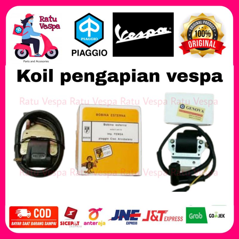 Coil Koil Pengapian BOBINA dan GENOVA Import vespa super,PX