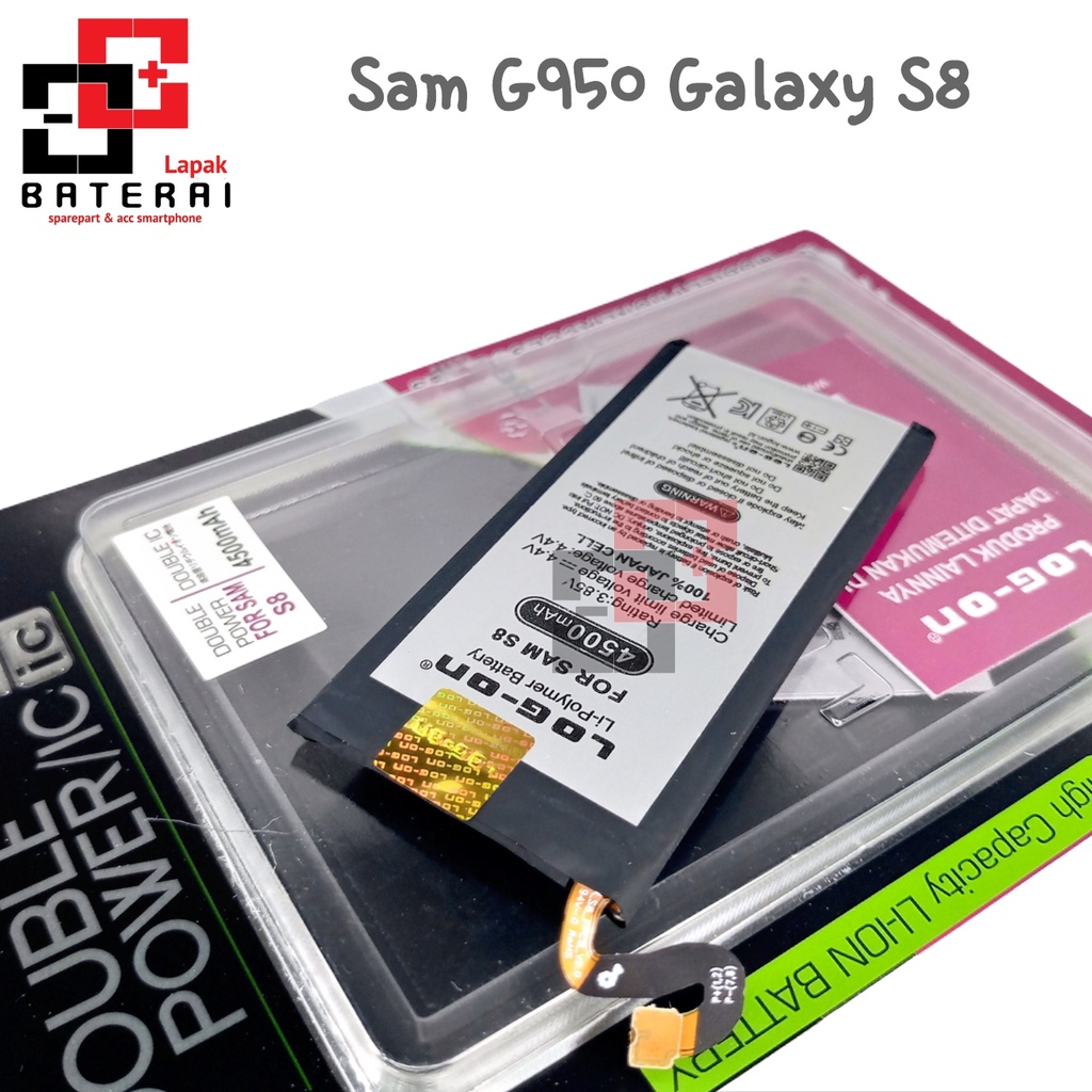 LOG - ON Baterai Samsung S8 g950 Double IC Protection Battery Batre