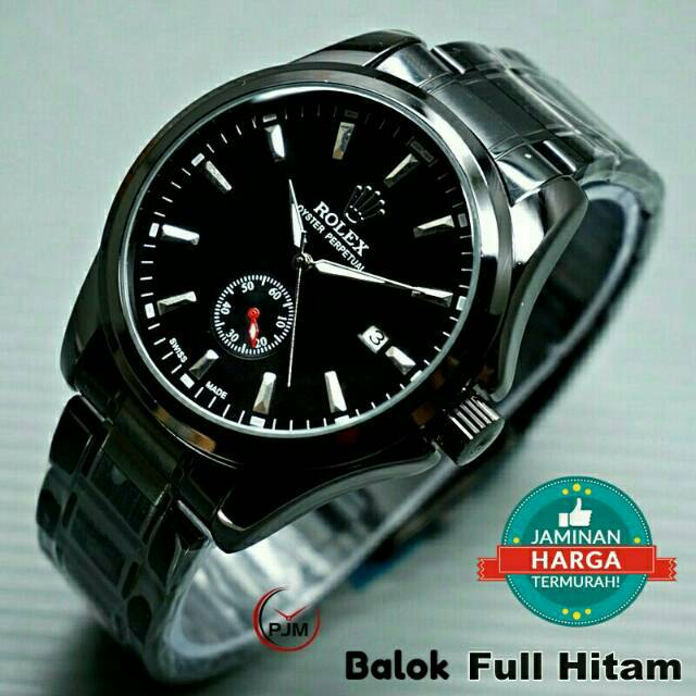 Original Jam Pria Rolex BigClass Rantai AUTOMATIC + Tanggal Best Seller Tanpa Baterai Otomatis Matic