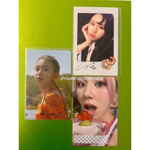 BUNDLE PHOTOCARD PC TWICE CHAEYOUNG OFFICIAL CHAEGEL CHAE GELAS TOL TASTE OF LOVE MNM MORE AND MORE 