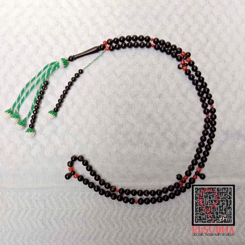 Tasbih Yuser Laut Merah Original Mesir Bulat 8mm mix Marjan Tunisia 12+6butir Tijaniyah