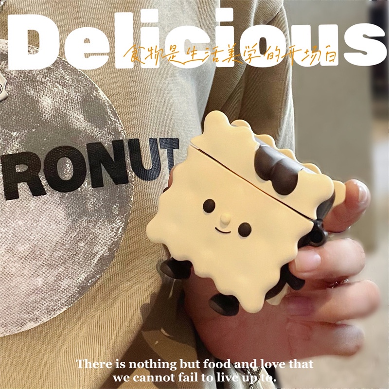 Soft Case Silikon Desain Kartun Biskuit 3D Untuk Airpods 1 2 3 Pro i12 i10 i11 i9s inpods 12 Airpods3 TWS
