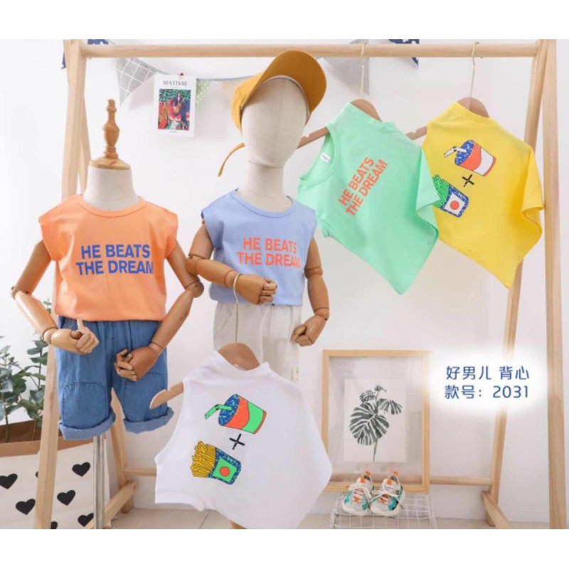 KAOS ANAK IMPORT PREMIUM (Donald, Skateboard, Fries)