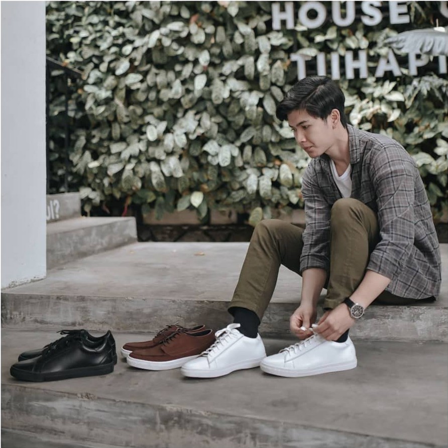 SANCHEZ |MNM x Zapato| KULIT ASLI PREMIUM Sepatu Sneakers Pria Casual