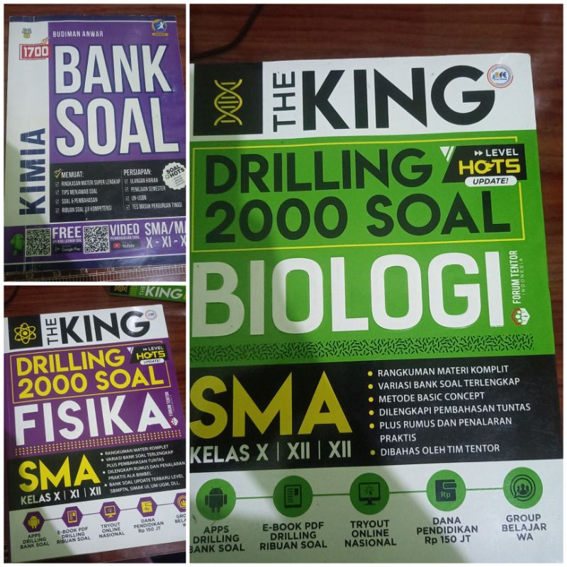 

PRELOVED THE KING DRILLING 2000 SOAL BIOLOGI FISIKA 1700 BANK SOAL KIMIA
