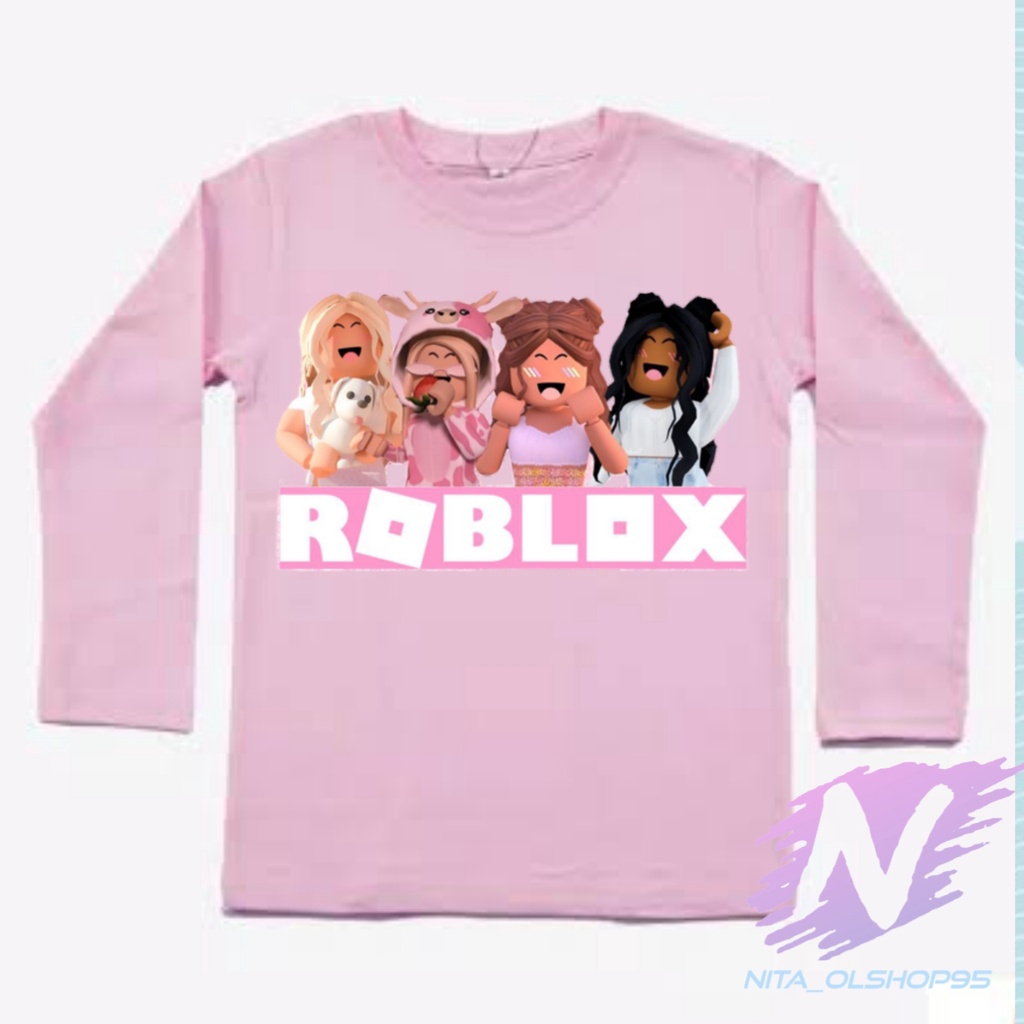 kaos roblox wanita kaos lengan panjang roblox girl sahabat