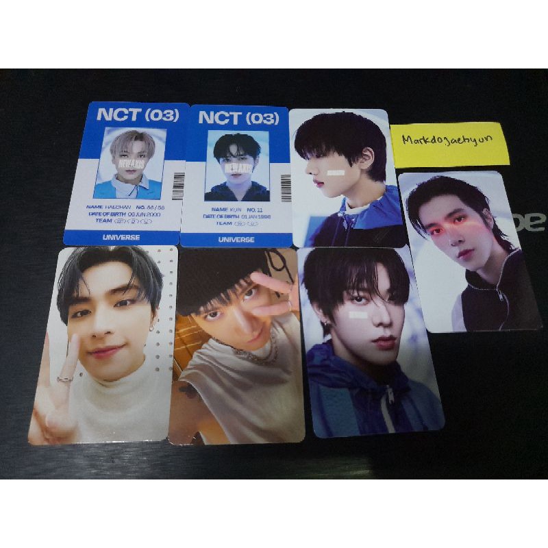 NCT2021 PC ID CARD UNIVERSE XIAOJUN TEN JISUNG HENDERY YUTA HAECHAN KUN