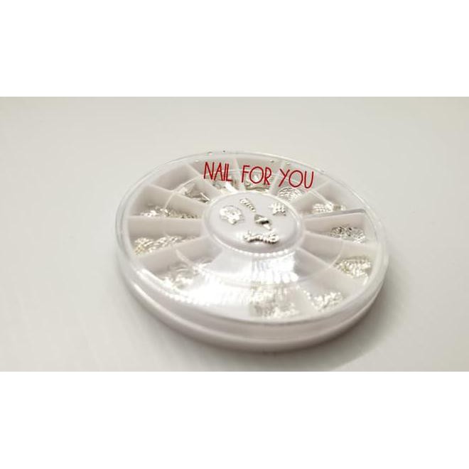 Silver Sea Shell Nail Art Acc / Nail Art Aksesories / Rhinestones Kode 649