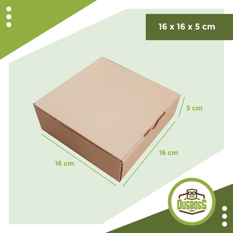

Kardus Uk.16x16x5 .. ..Die Cut kotak Kue, snack -aksesoris-dll model box pizza