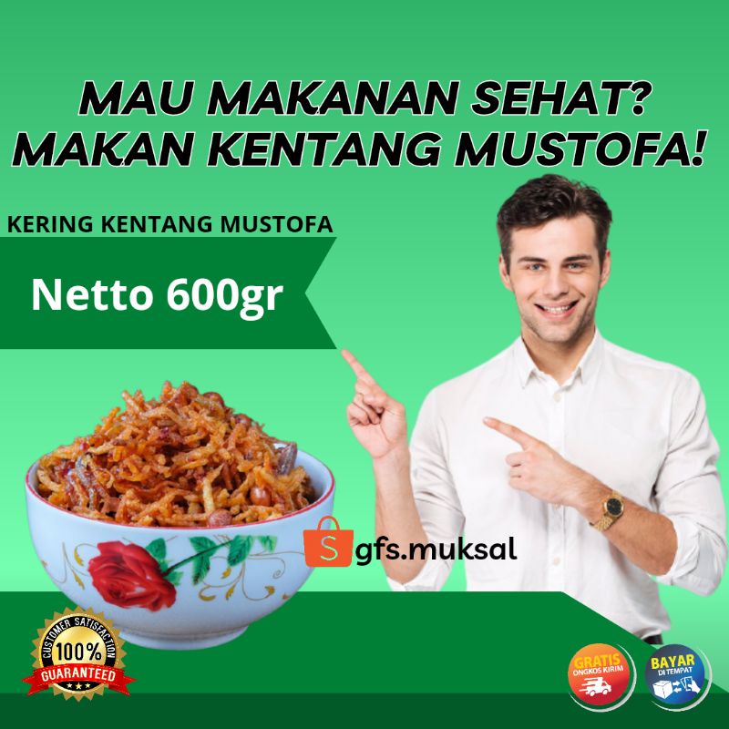 

Kentang Mustofa / Kering Kentang Isi 600gram Banyak Varian Original Kacang Teri