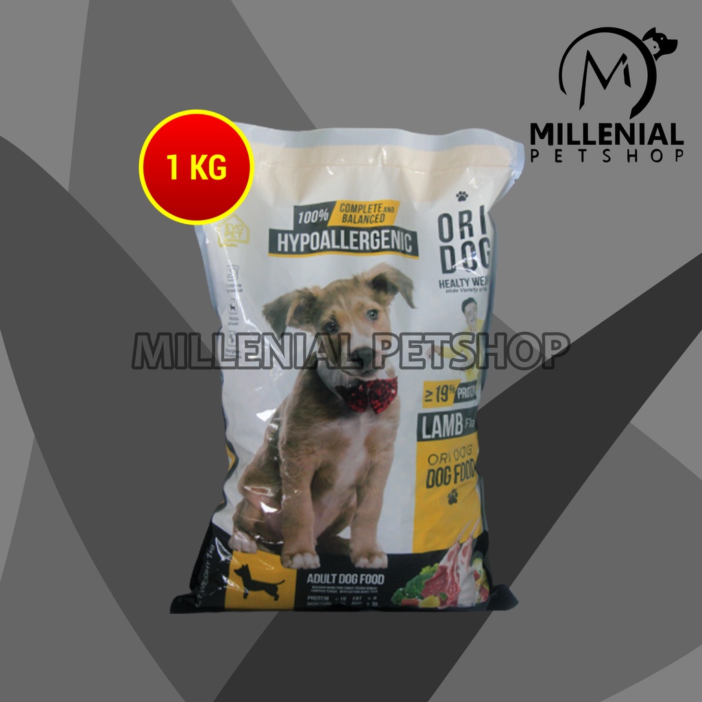 Makanan Kering Anjing Dewasa Ori Dog Food Lamb Domba Adult Repack 1 KG