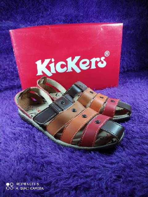 SANDAL CASUAL WANITA KICKERS SENDAL FLAT KASUAL JEPIT SELOP SLOP SLIP ON JAPIT CEWEK TALI