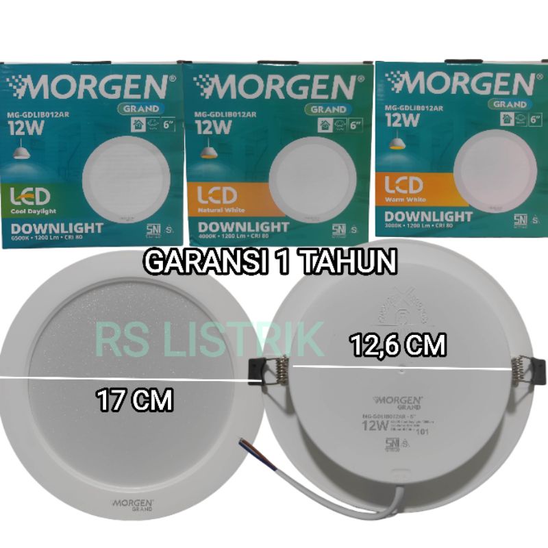 MORGEN LED PANEL IB BULAT GRAND MG-GDLIB012AR 12W 12 WATT SNI