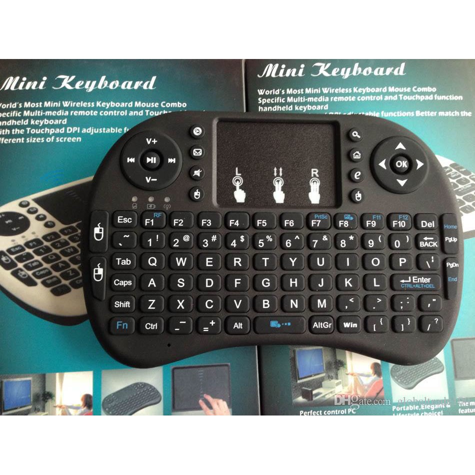 Rii Mini i8 Mini Keyboard Wireless Touchpad RC - RGB Backlight