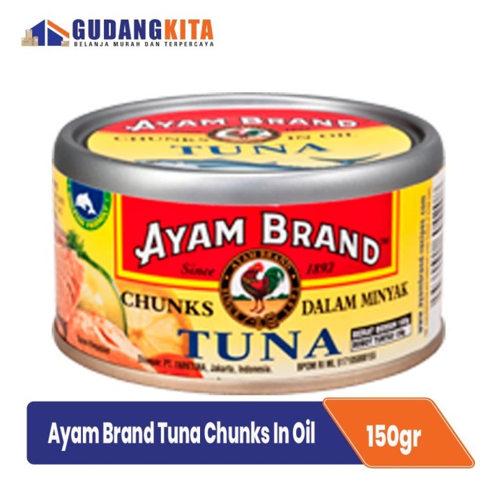 

f0fbfe00 Ayam Brand Ikan Tuna Kaleng Chunks In Oil 185G - Ikan Tuna Potongan Ds1Gk