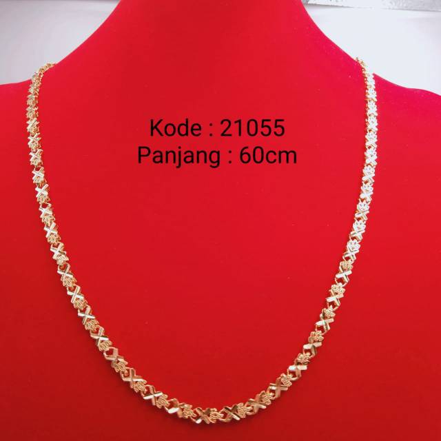 REAL PICT, KALUNG WANITA/PRIA REPLIKA PERHIASAN EMAS/WARNA SEPERTI EMAS ASLI DIJAMIN TIDAK BERKARAT