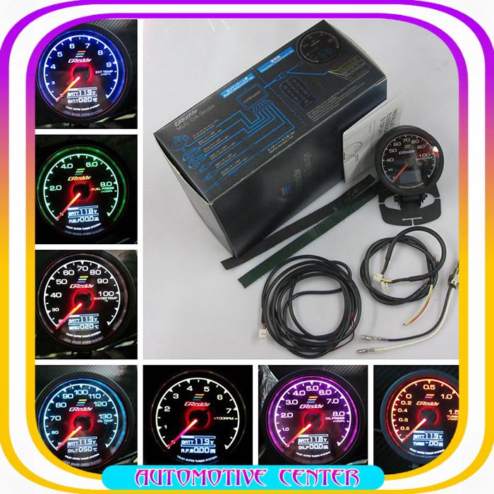 INDIKATOR MOBIL TACHOMETER TACO RPM DEFI CAR Volt INDICATOR  OIL TEMP RPM Meter RACING UNIVERSAL