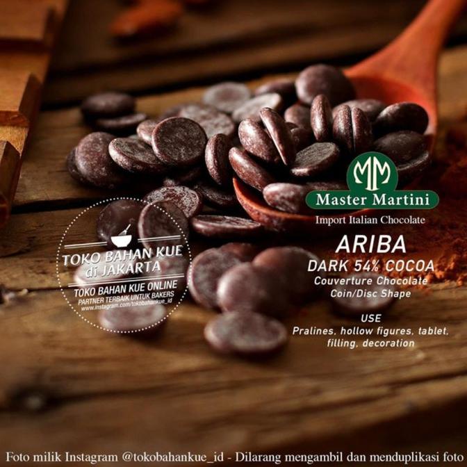 

[COD] Master Martini ARIBA 54% Dark Couverture Chocolate 500gr Cokelat Coin [COD]