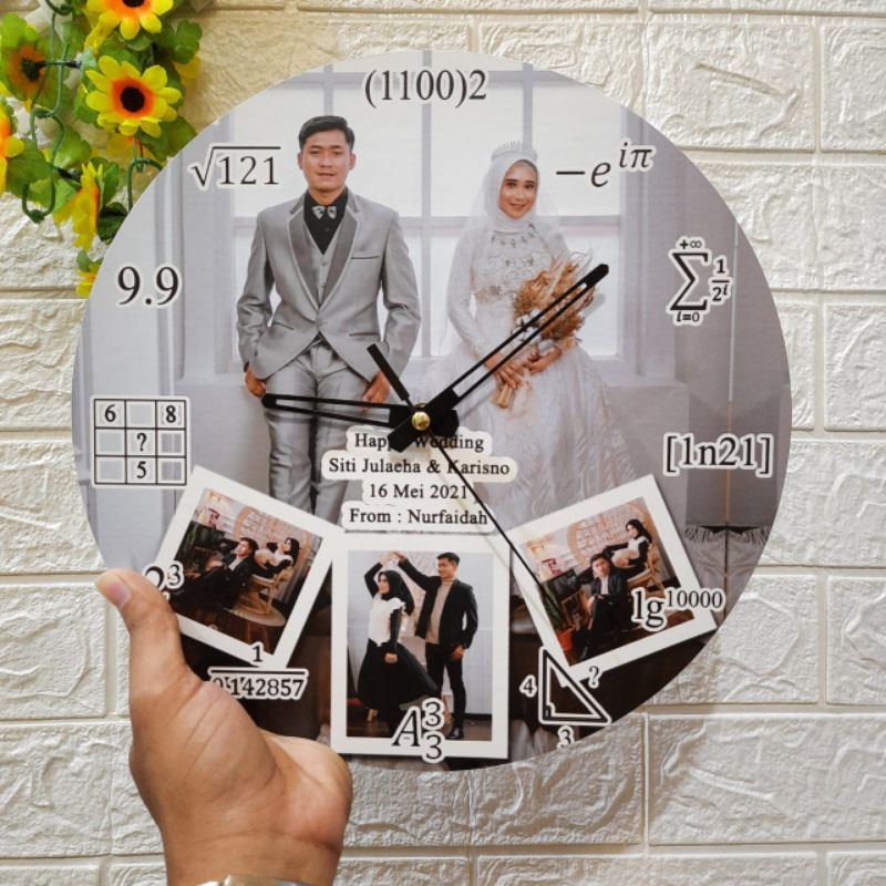 Jam Dinding Custom, Kado Pernikahan, Kado Ulang Tahun, Kado Wisuda, Kado Graduation, Kado Bayi Anak