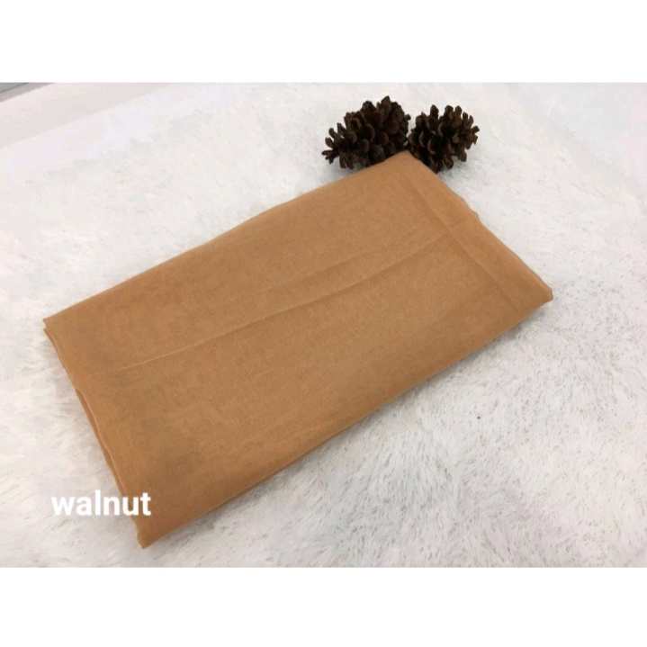 QBZ / SEGI 4 PARIS PREMIUM SERI WARNA 3 / JILBAB SEGIEMPAT PARIS NECI /SEGI EMPAT REDROS/VARISA/AZARA / CIPUT RAJUT DUA WARNA-Walnut