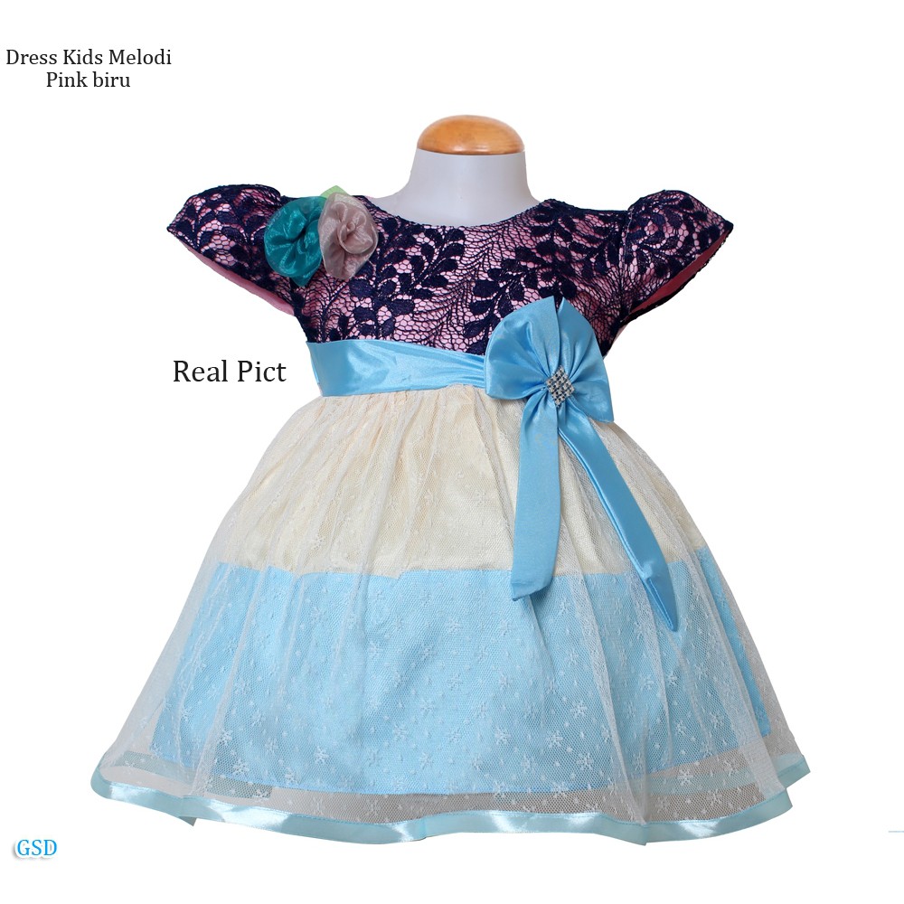 Dress Kids Melodi/Gaun Pesta Anak/Terusan Casual Midi Mini Dress Anak Premium/Baju Anak Import Murah