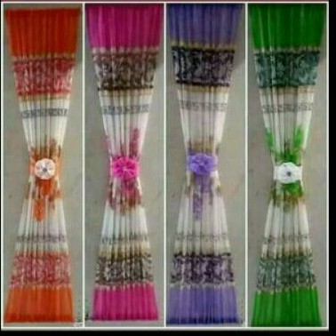 Gorden spiral kupu kupu motif bunga
