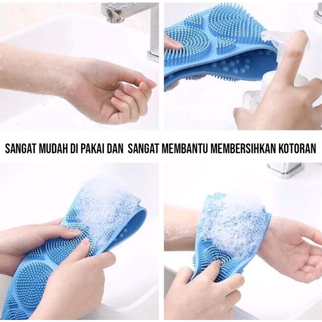 SIKAT PUNGGUNG BADAN SILIKON / ALAT PENGGOSOK PUNGGUNG