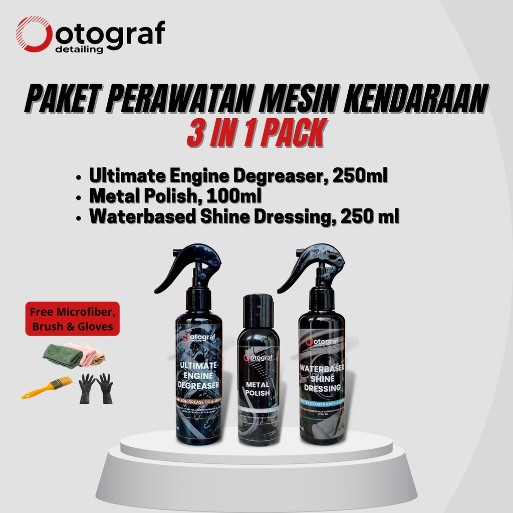 Paket Perawatan Mesin Kendaraan - Engine Detailing Pembersih Pengkilap Ruang Mesin - Otograf Detaili