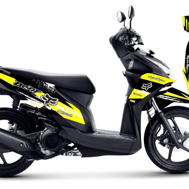 Decal Sticker Beat fi Street Esp hitam stabilo full body-Dekal