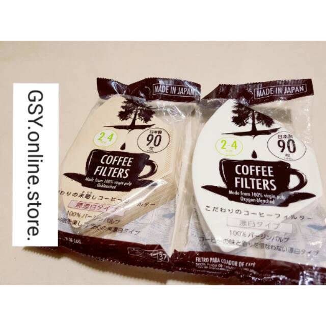 Coffee Filters 2-4 Cups / Filter Kopi Isi 90 Pcs / Saring Kopi / V60 / Kalita / Coffee Filter Daiso