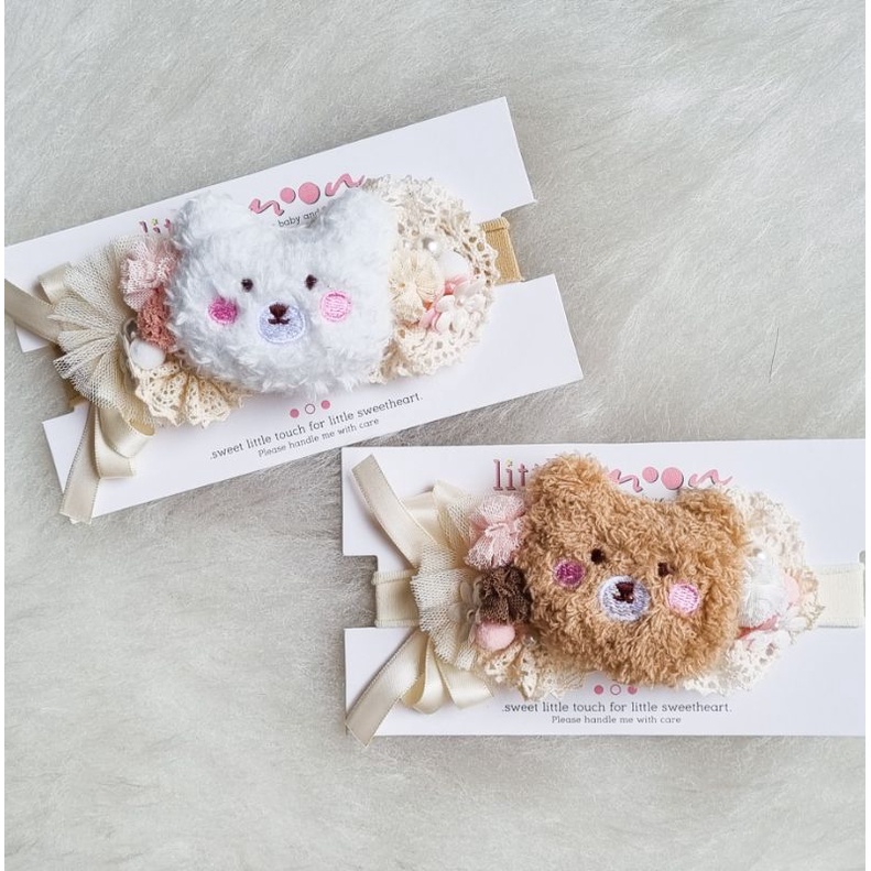 bear-bear premium baby headband bandana bayi bando bayi bando anak bando beruang teddy bear