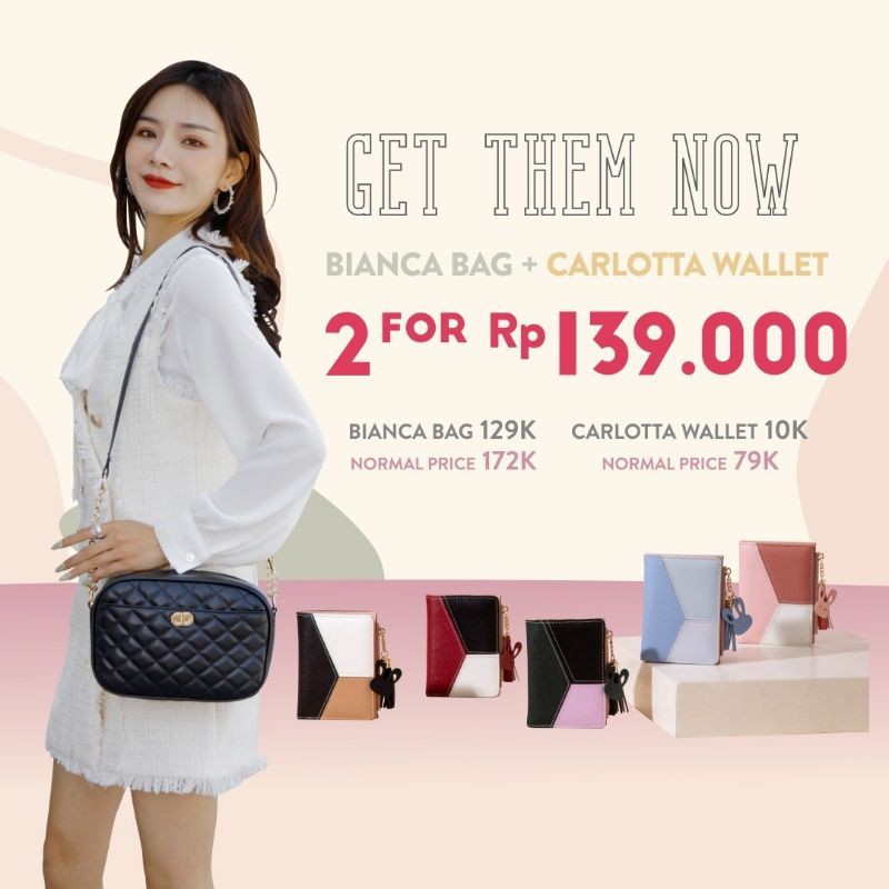 JIMS HONEY PROMO BELI TAS BIANCA FREE DOMPET CHARLOTTA