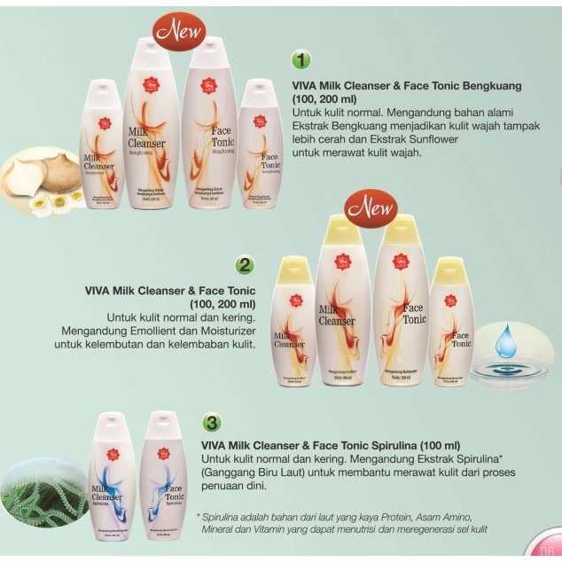^ KYRA ^ Viva Milk Cleanser dan Face tonic - Netto 100 ml