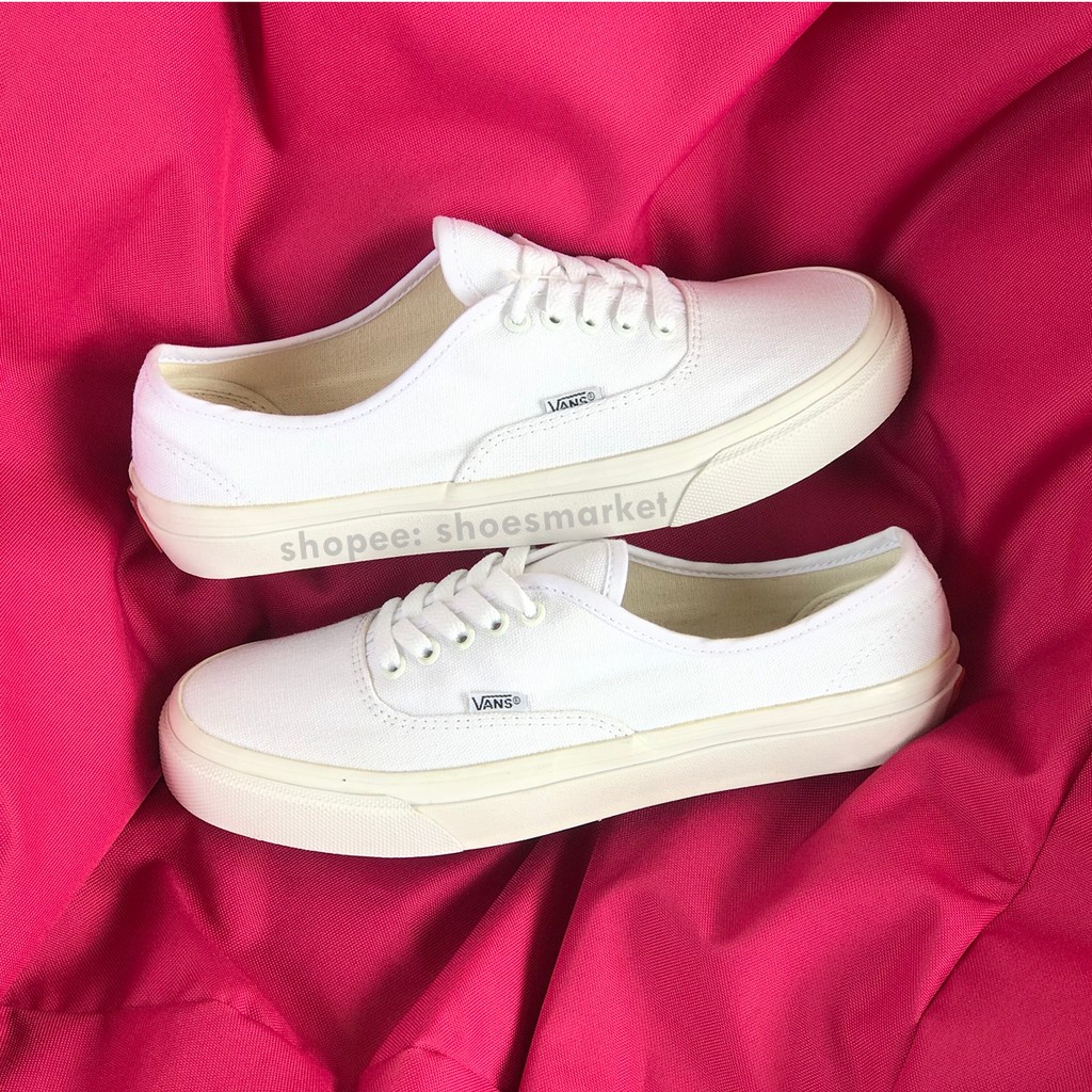 OBRAL SEPATU VANS AUTHENTIC ALL WHITE