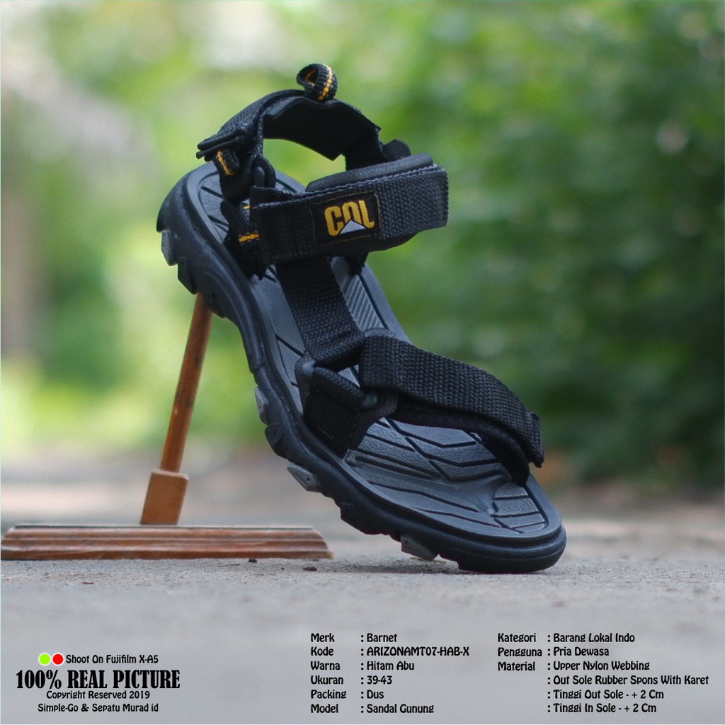 Sandal gunung pria Barnet original branded sendal hikking cowok laki-laki dewasa model casual outdor let tali belakang kwalitas import Sgo Barnett Arizona Mount 05 mount 07 mount 08  mount 09 promo lebaran cod keren murah 39-43