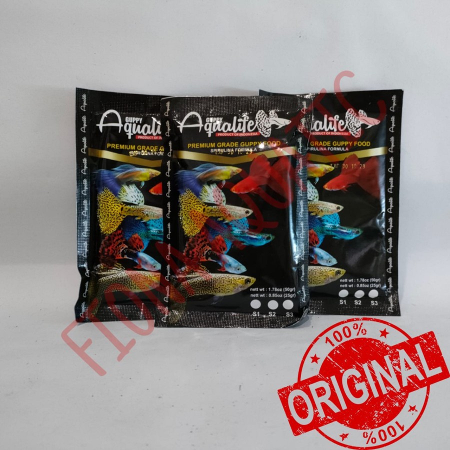 AQUALIFE GUPPY FOOD S-2 / MAKANAN GUPPY / PELLET GUPPY