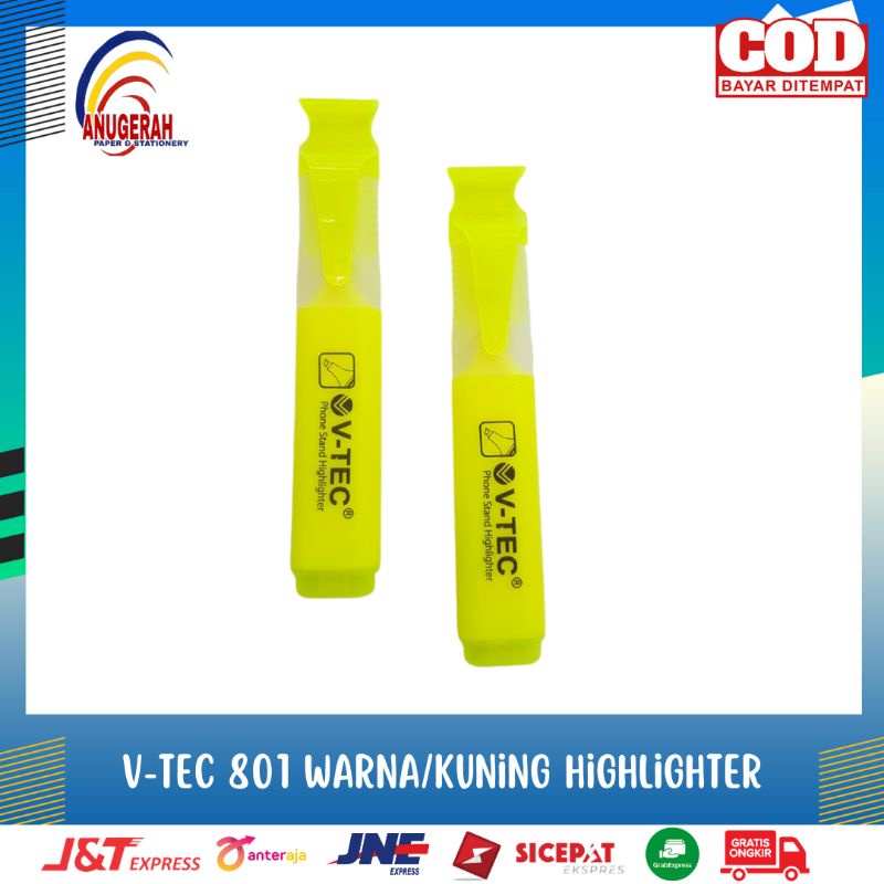 

V-TEC 801 KUNING HIGHLIGHTER / STABILO VTEC KUNING / STABILO MURAH (PCS)
