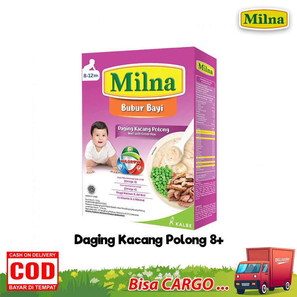 Milna Bubur Bayi Lanjutan 8 bulan + Bubur Bayi Instan 120 gram