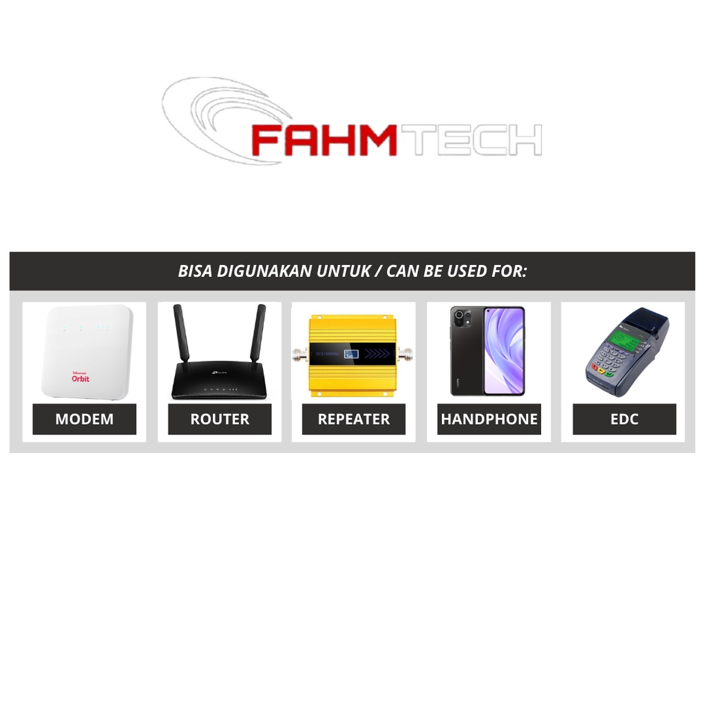 Antena Yagi Grid Modem, Mifi, Router, HP 4G - FAHM TECH (GRID-15M)