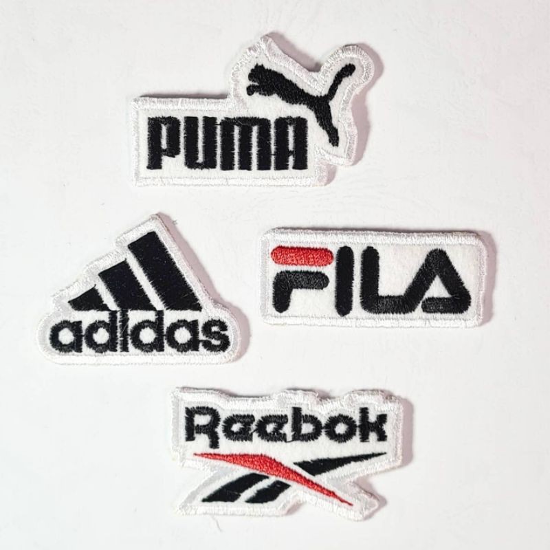 patch logo branded puma, fila, reebox, adidas, jeep