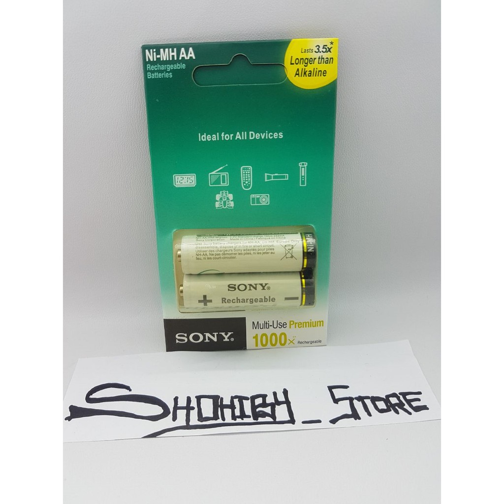 baterai / battery cas SONY AA CYBER ENERGY recharge / battery AA isi ULANG recargeable 2700mAh