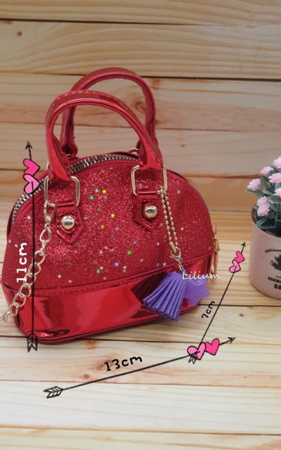 hand bag anak glitter TU009 Tas Selempang fashion anak perempuan