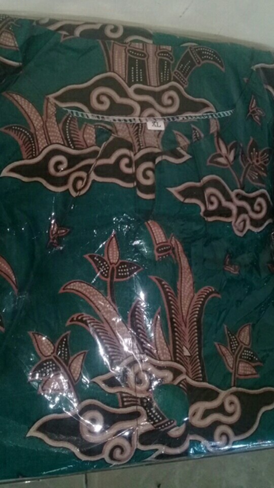 Set Batik Tradisional Couple Tunik Batik-blouse Batik-kemeja Batik Pria Motif Bambu Mega Mendung