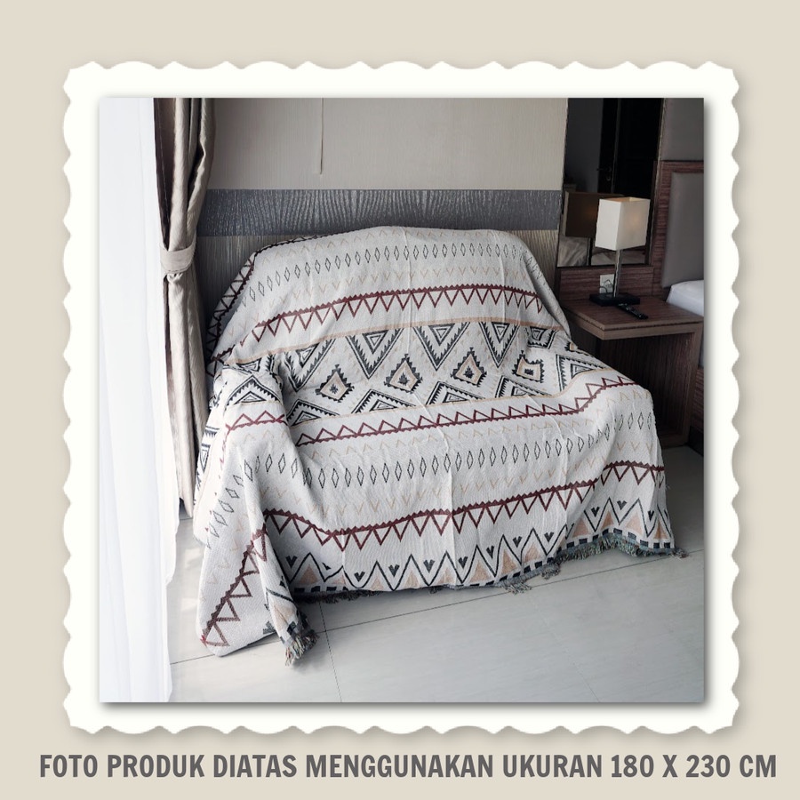 Nordic blanket Geometric 230 X 340 cm / throw blanket / Bedspread