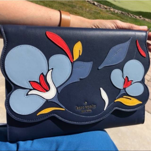 Tas Selempang Kate Spade Emelyn Briar Floral Blazer Blue Sling Bag