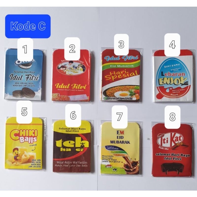 

Amplop Lebaran Snack Jajan Viral isi 10 murah bisa pilih motif