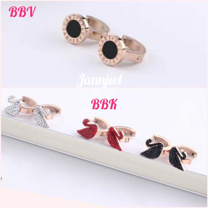 jannjewelry Anting Titanium Fashion Korea Anti Karat&amp;Alergi